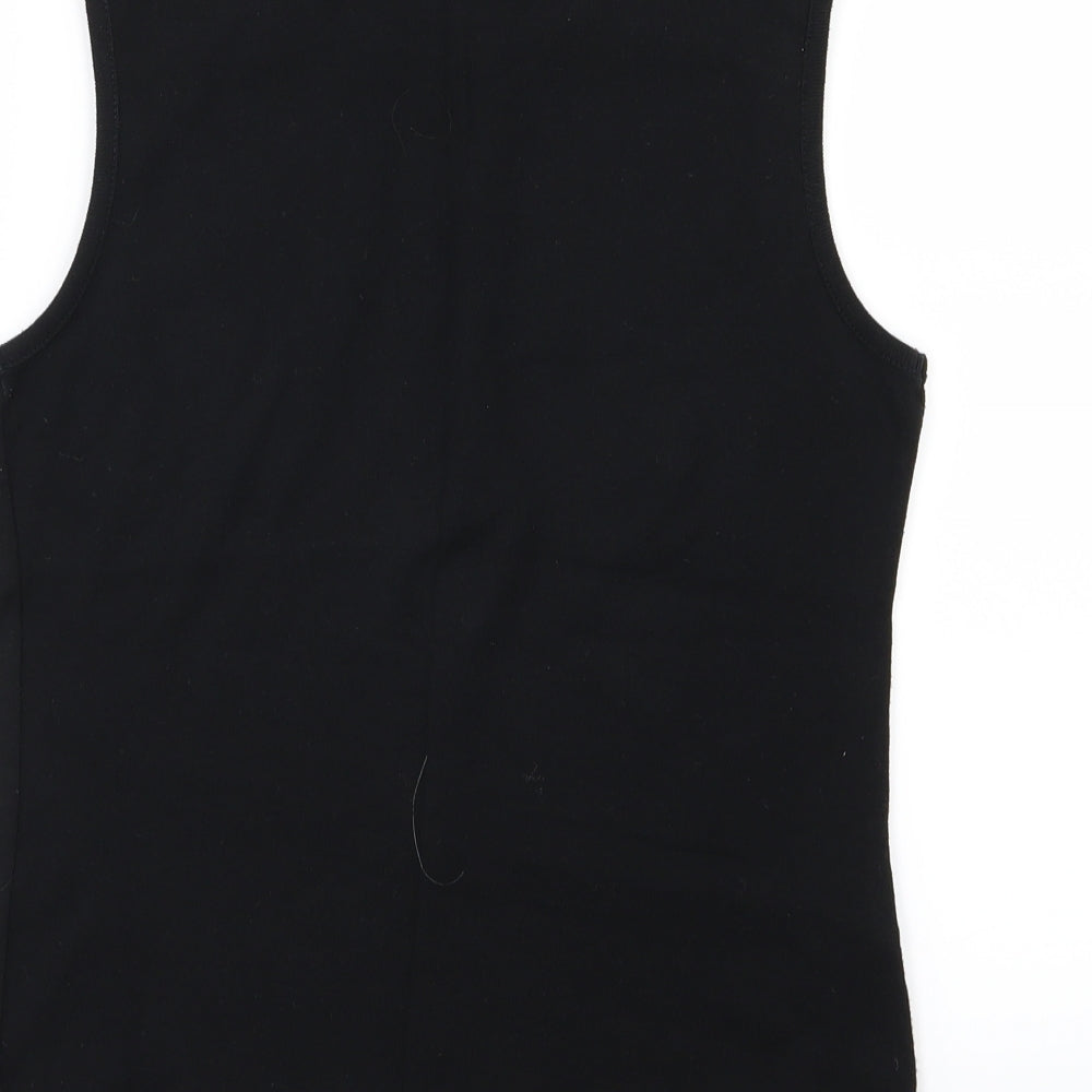 Joie De Vivre Womens Black  Jersey Basic Tank Size 12