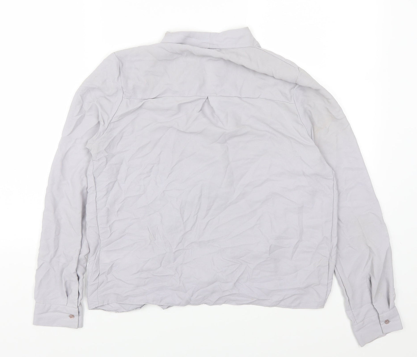 Topshop Womens Grey   Basic Blouse Size 8