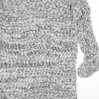 Brand and care label for Dorothy Perkins women’s grey jumper, size UK 12