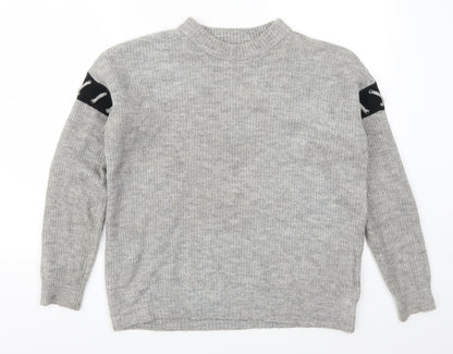 Additional front view of Papaya women’s grey jumper, size M
