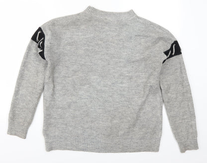 Back view of Papaya women’s grey jumper, size M