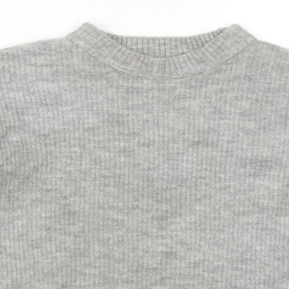 Close-up detail of Papaya women’s grey jumper, size M