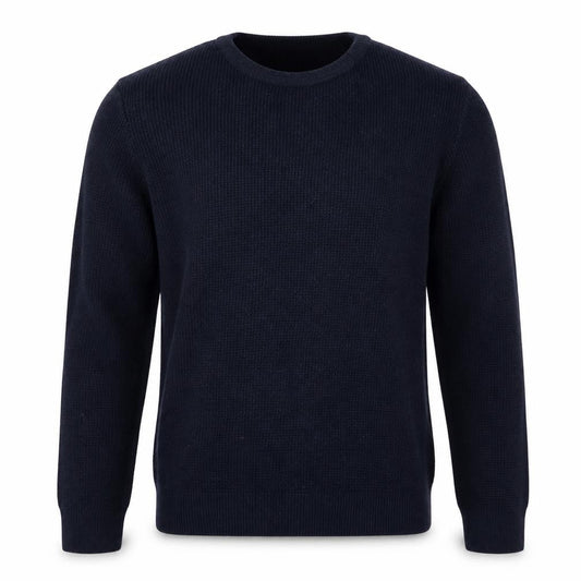 Front view of River Island men’s blue henley jumper, size S
