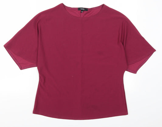 Label Be  Womens Pink   Basic T-Shirt Size 12  - Plum