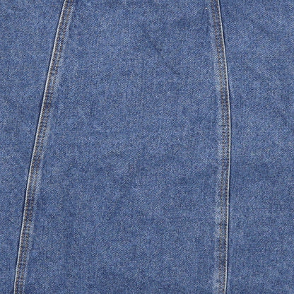 Brand and care label for Denim Co girls’ blue denim a-line skirt, size 11-12, years