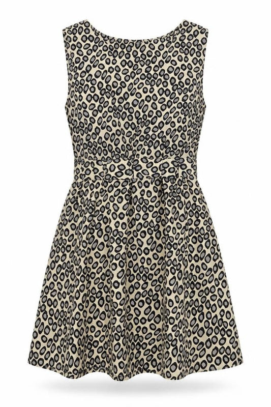 Utam London Womens Brown Animal Print  Skater Dress  Size 8