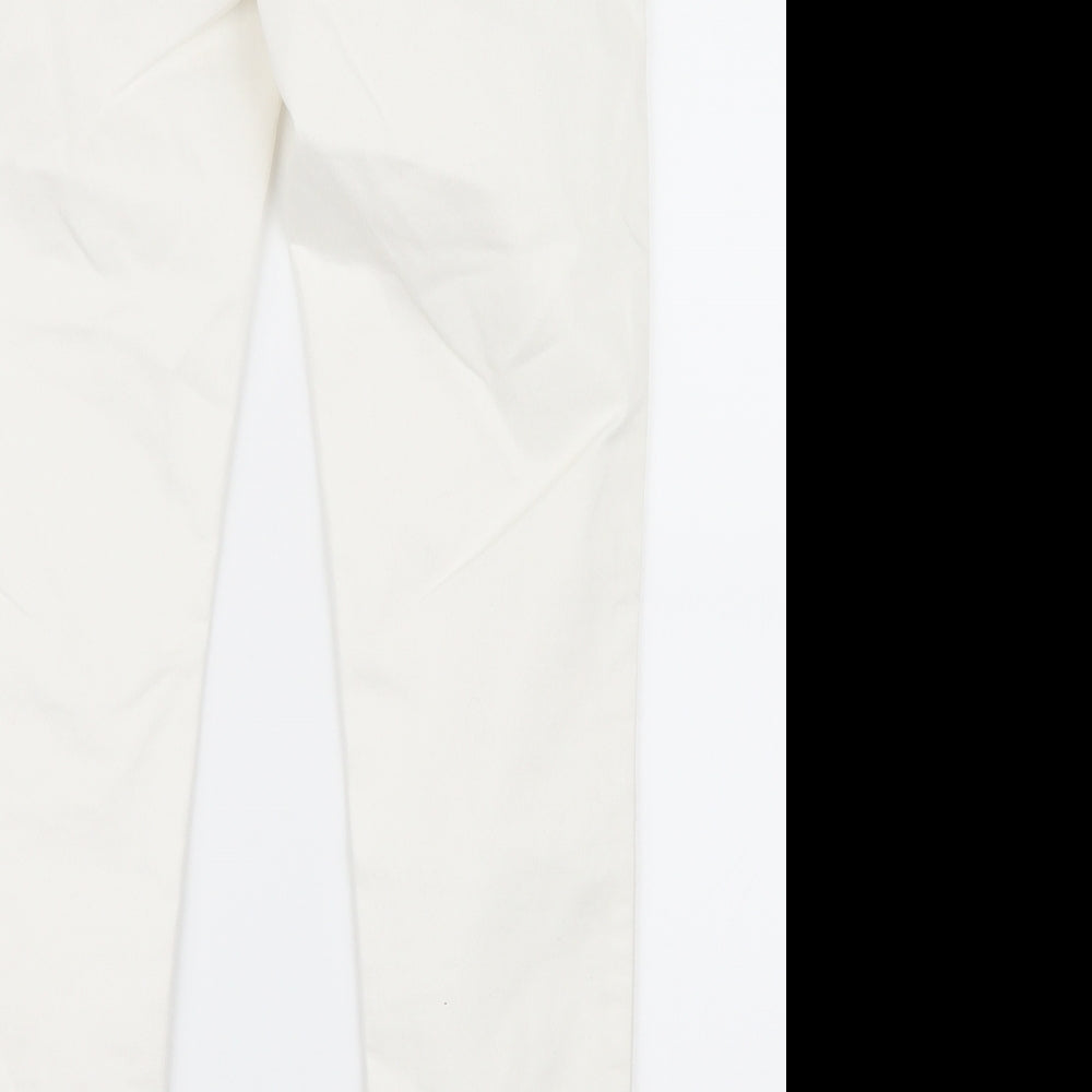 Dorothy Perkins Womens White  Denim Straight Jeans Size 8 L26.5 in