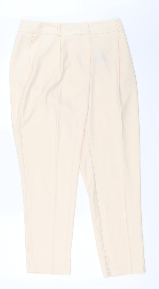 Dorothy Perkins Womens Beige   Capri Trousers Size 12 L26 in