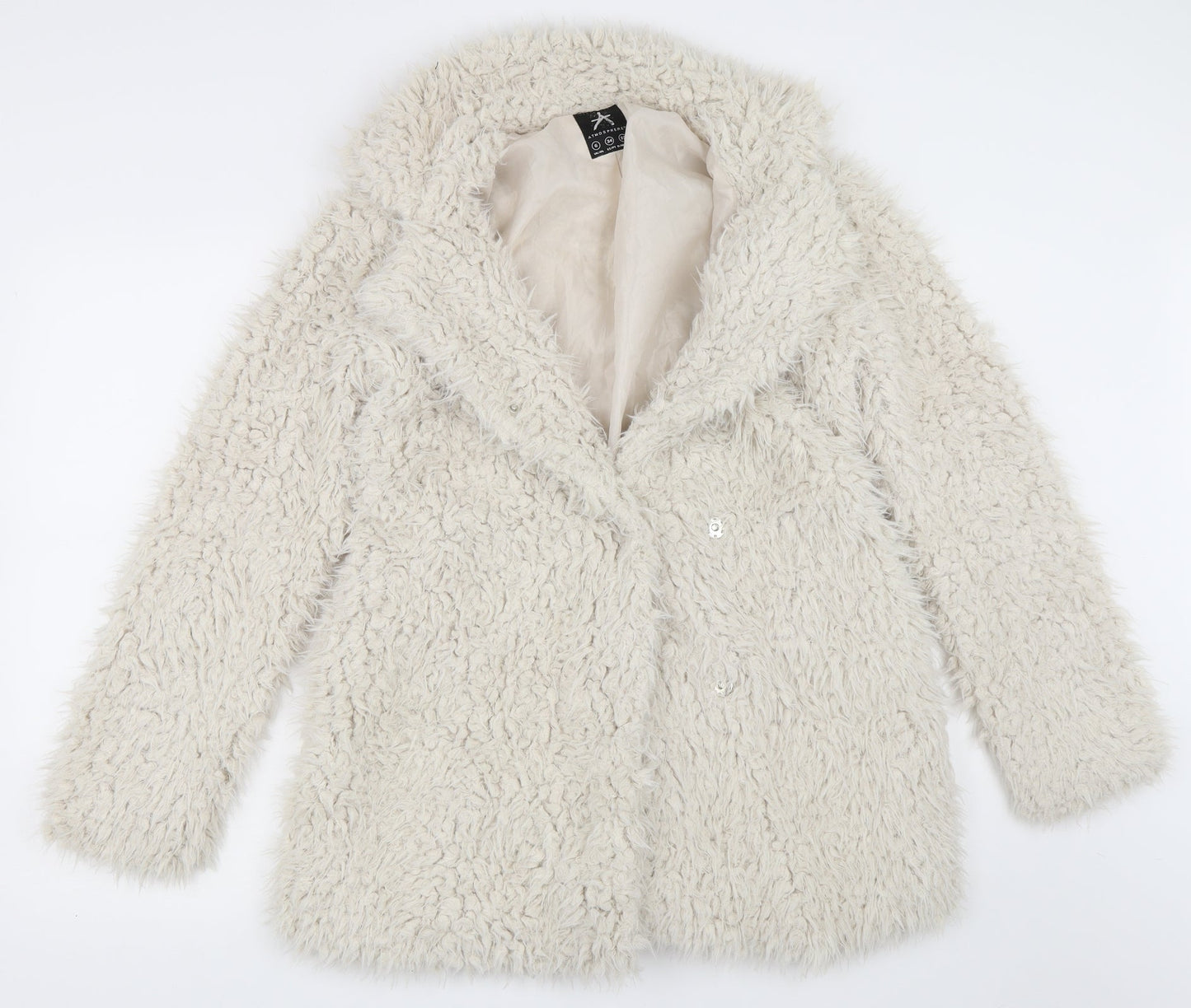Atmosphere Womens Beige   Overcoat Coat Size 6
