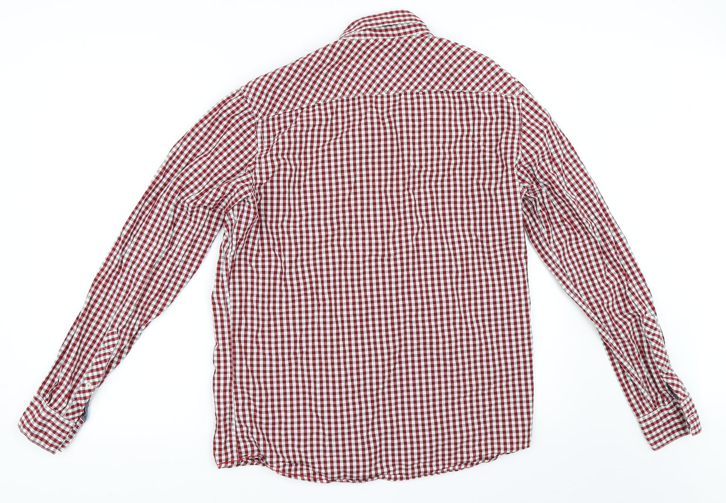 Diverse Mens Red Check   Button-Up Size M