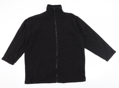 Front view of Nuggets women’s black fleece jacket, size M