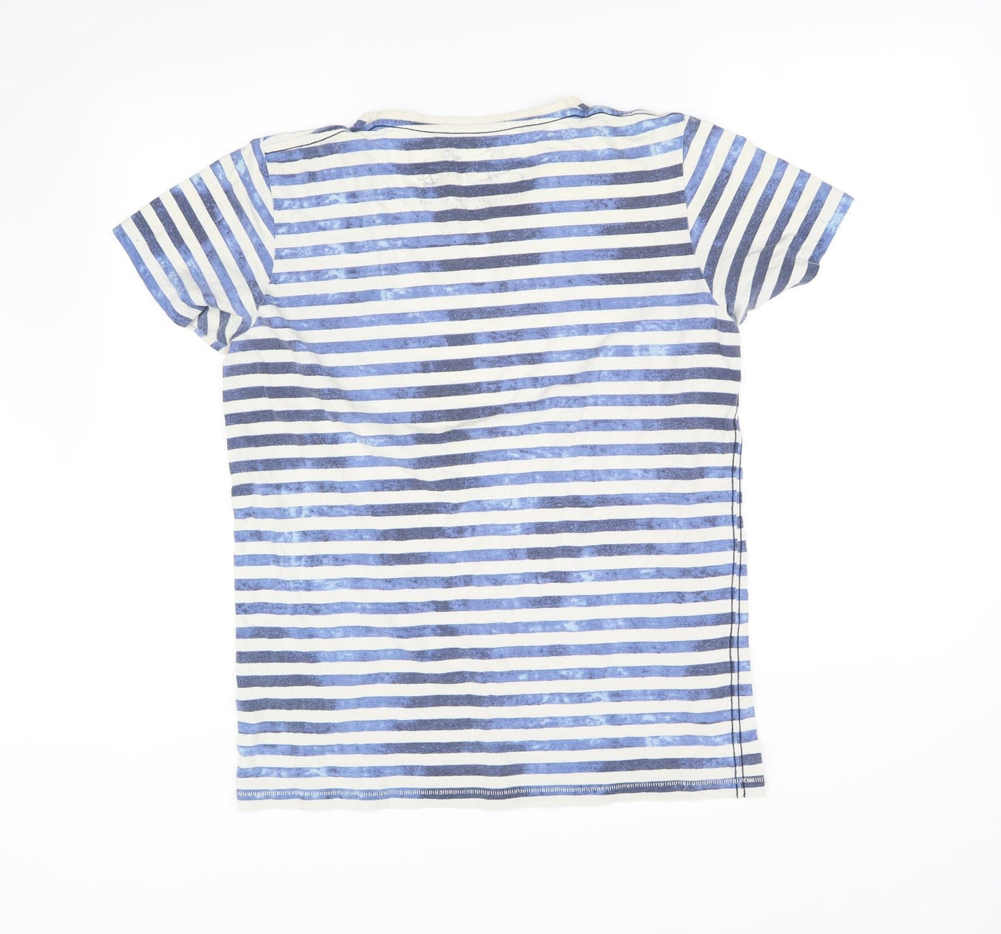 pre worn Womens Blue Striped  Basic T-Shirt Size S