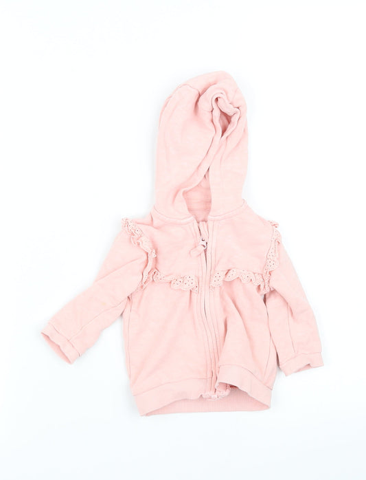 pre worn  Pink Ikat  Jacket Coat Size 0-3 Months