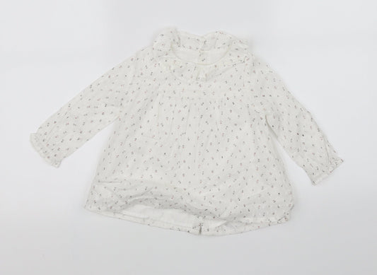 pre worn  White Houndstooth  Fit & Flare  Size 12-18 Months