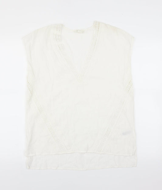H&M Womens White   Basic Blouse Size 16