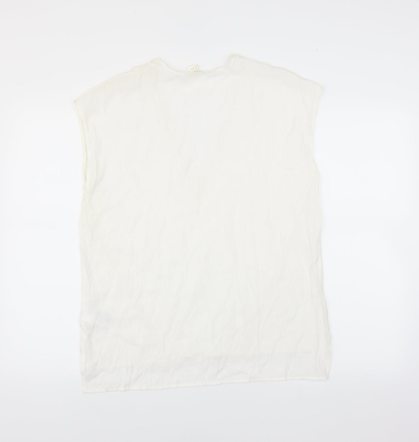 H&M Womens White   Basic Blouse Size 16