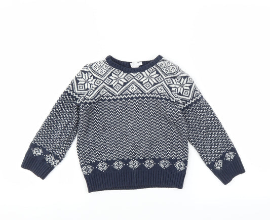 Mini Club Girls Blue   Pullover Jumper Size 5-6 Years