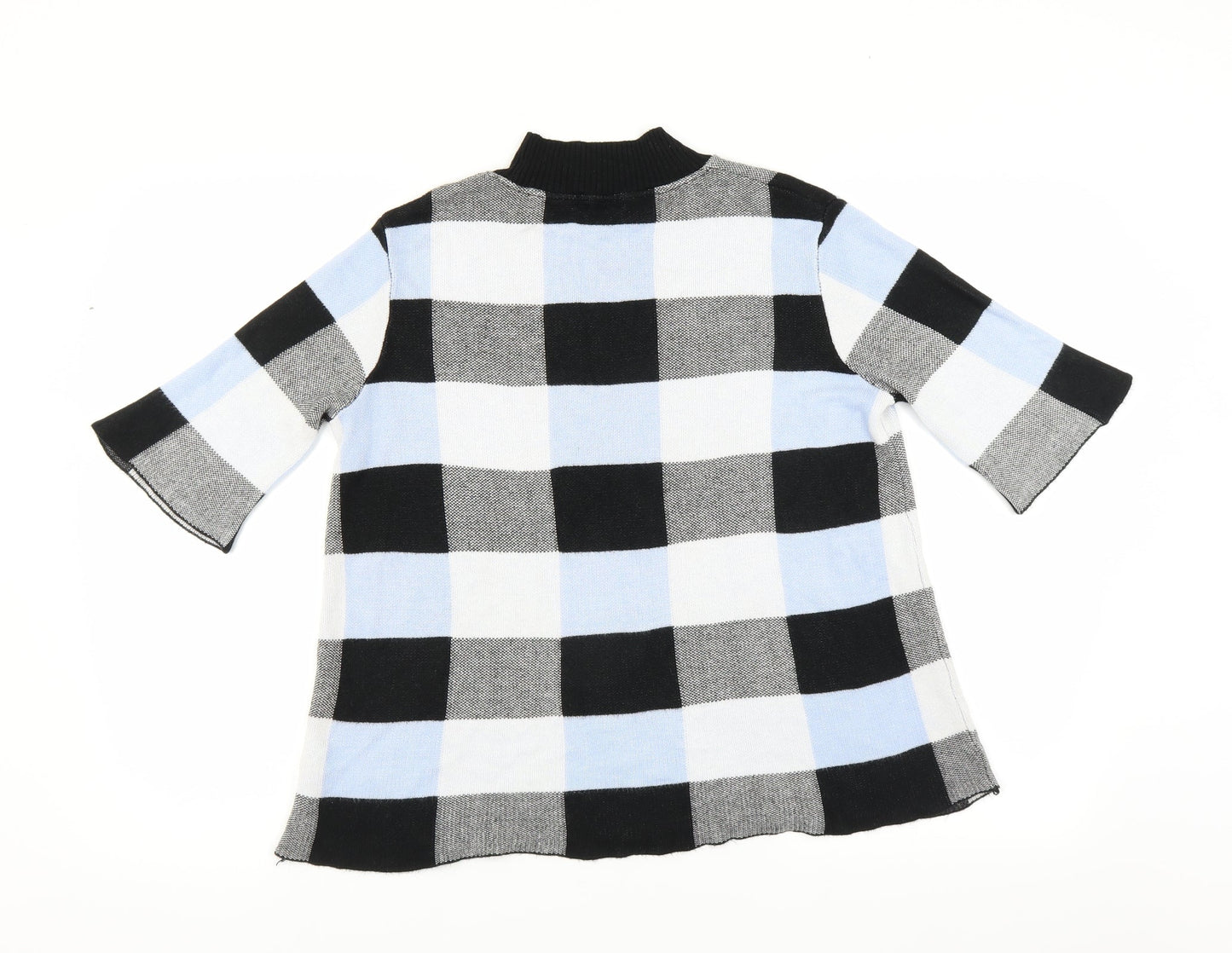 F&F Womens Black Check  Pullover Jumper Size 8