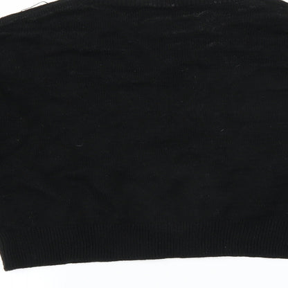 Brand and care label for Divided by H&M women’s black jumper, size M