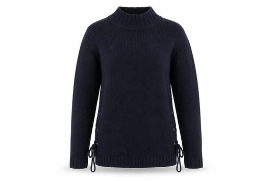 Front view of Brave Soul women’s blue jumper, size S