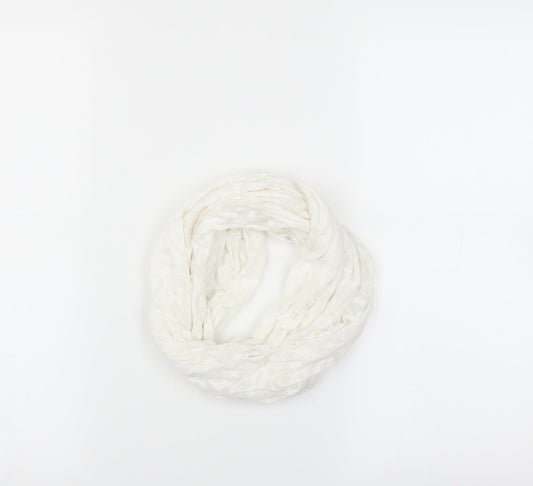 Preworn Womens White    Scarf   - loop scarf