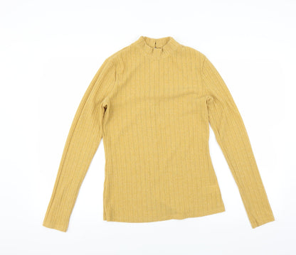 Front view of Next women’s yellow jumper, size UK 12
