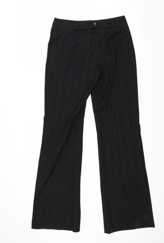 NEXT Womens Black Striped  Sweatpants Trousers Size 8 L30 in