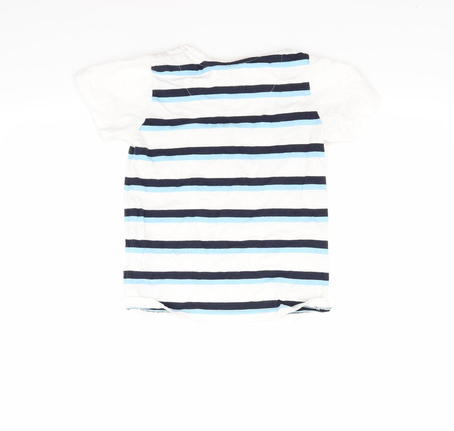 Voi Boys White Striped  Basic T-Shirt Size 7-8 Years