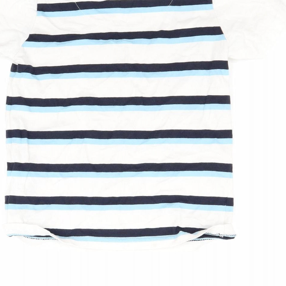 Voi Boys White Striped  Basic T-Shirt Size 7-8 Years