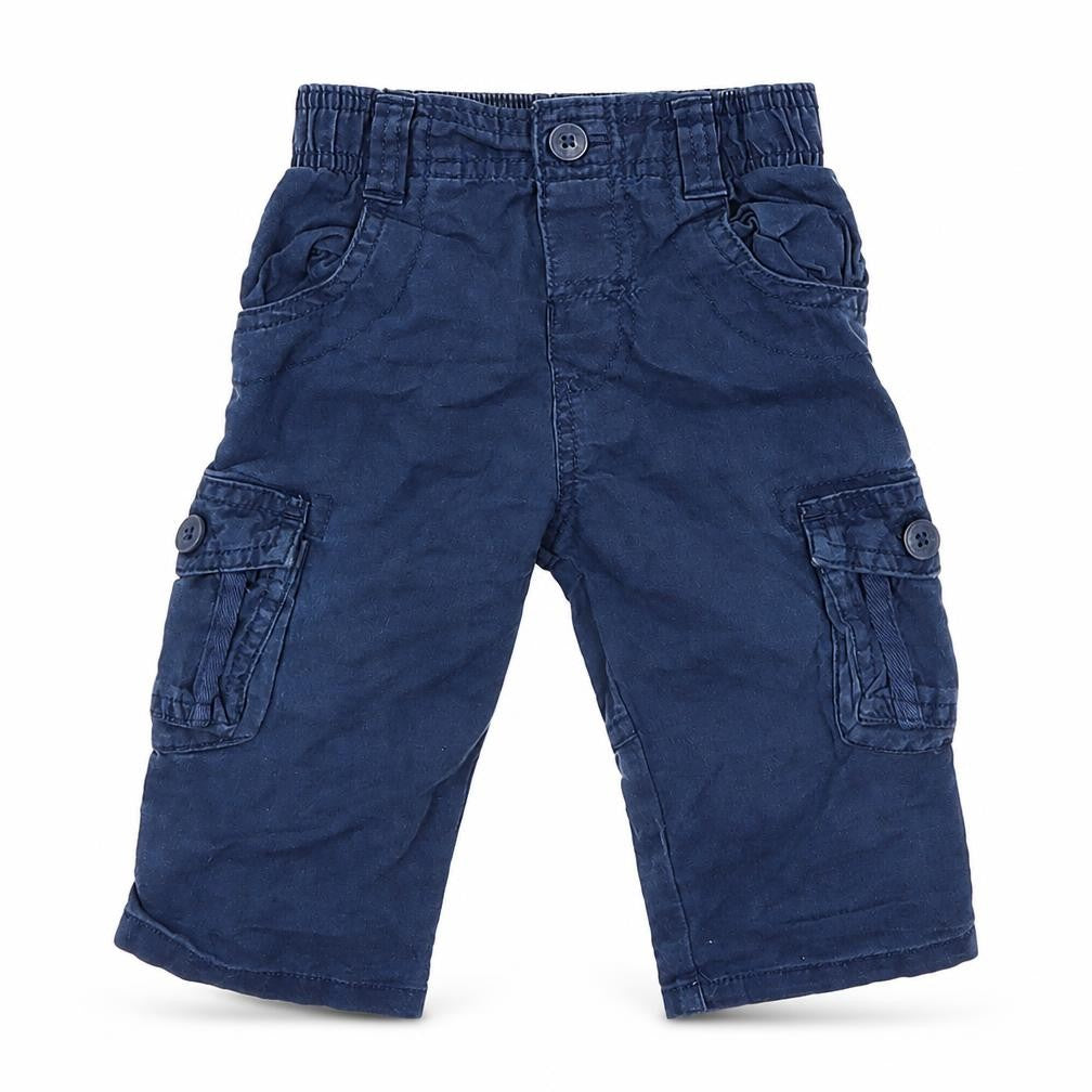 Marks & Spencer Boys Blue   Cargo Trousers Size 6-9 Months