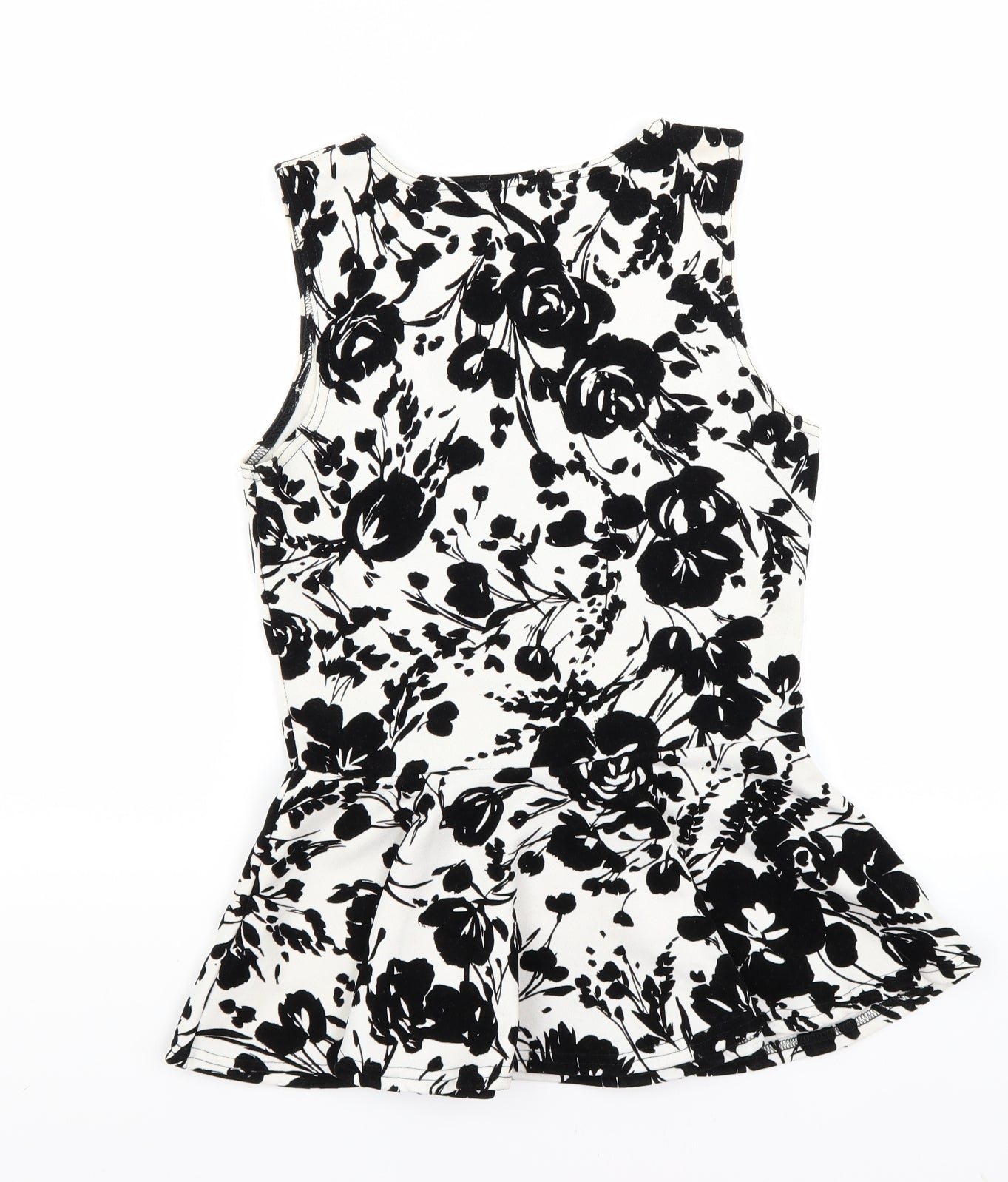 Select Womens White Floral  Tunic Tank Size 8