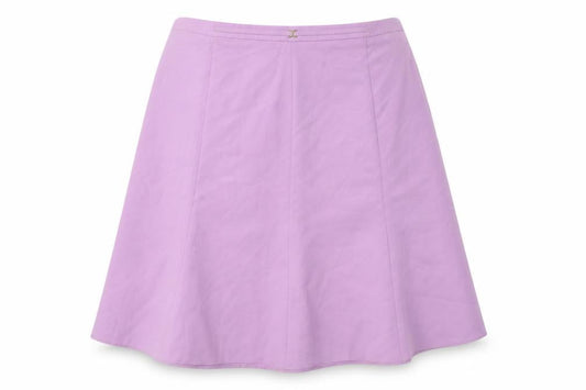 Front view of Slimma women’s purple a-line skirt, size UK 30