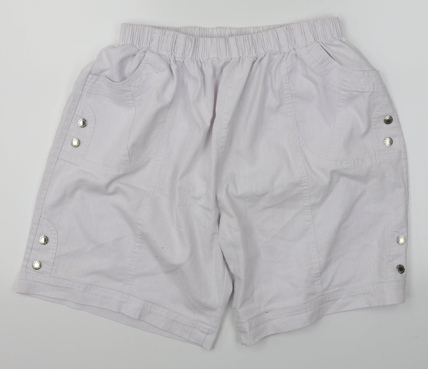 Moda Impresion Womens White   Cargo Shorts Size 3XL