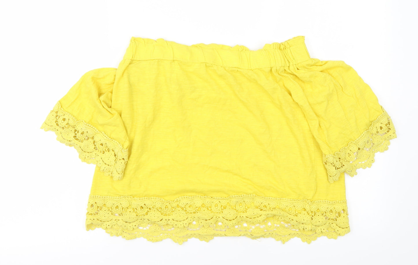 Select Womens Yellow   Basic T-Shirt Size 12