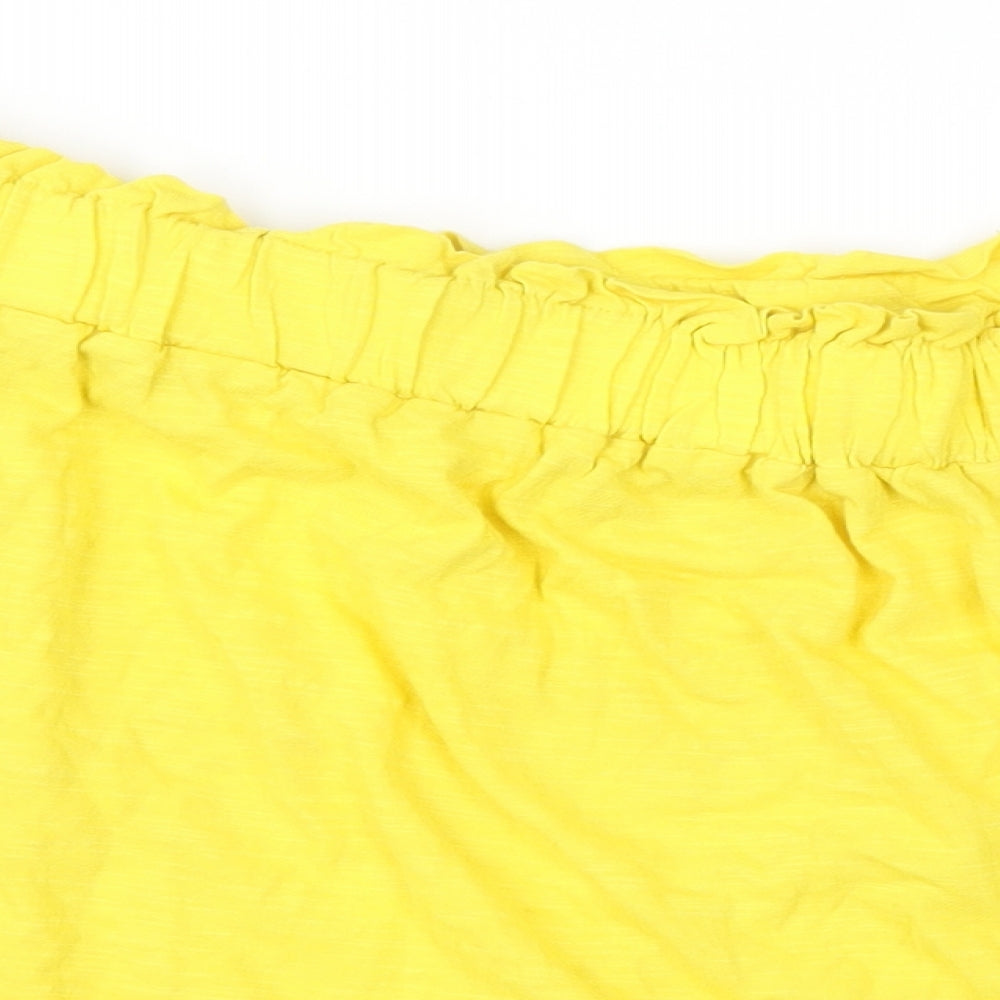 Select Womens Yellow   Basic T-Shirt Size 12
