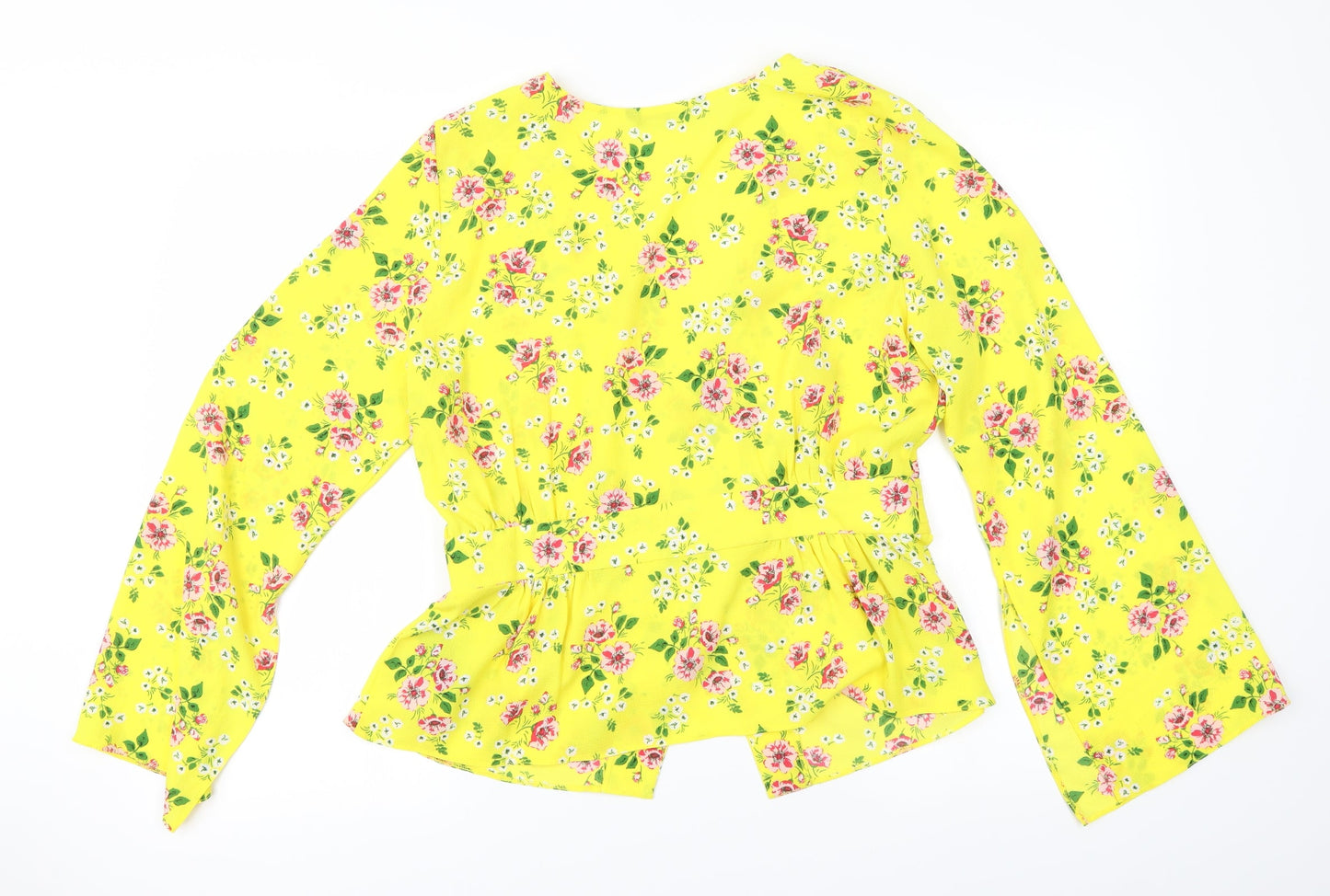 Very Womens Yellow Floral  Basic Blouse Size 12