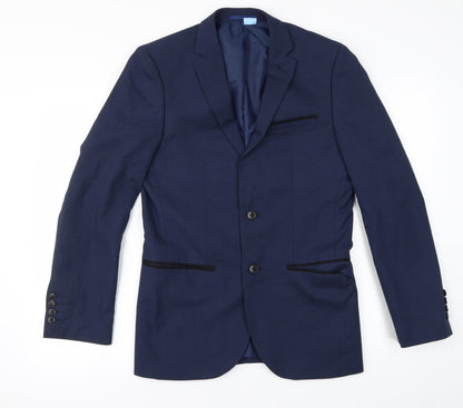 Additional front view of Preworn men’s blue jacket blazer, size 36