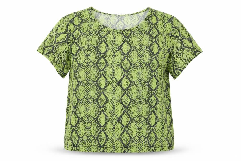 Primark Womens Green Animal Print  Basic Blouse Size M