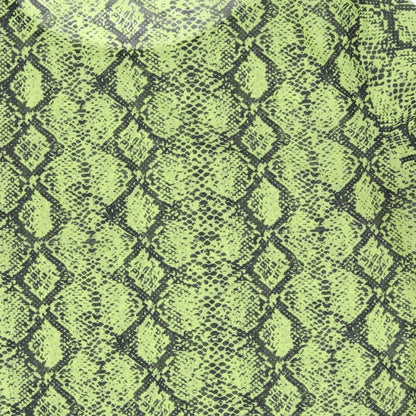 Brand and care label for Primark women’s green animal print basic blouse, size M
