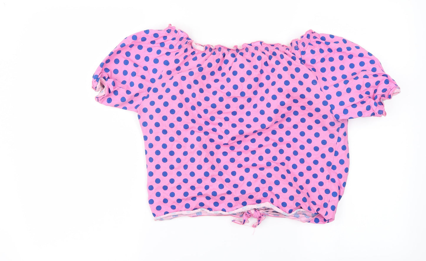 Zara Girls Pink Polka Dot  Basic Blouse Size 13-14 Years