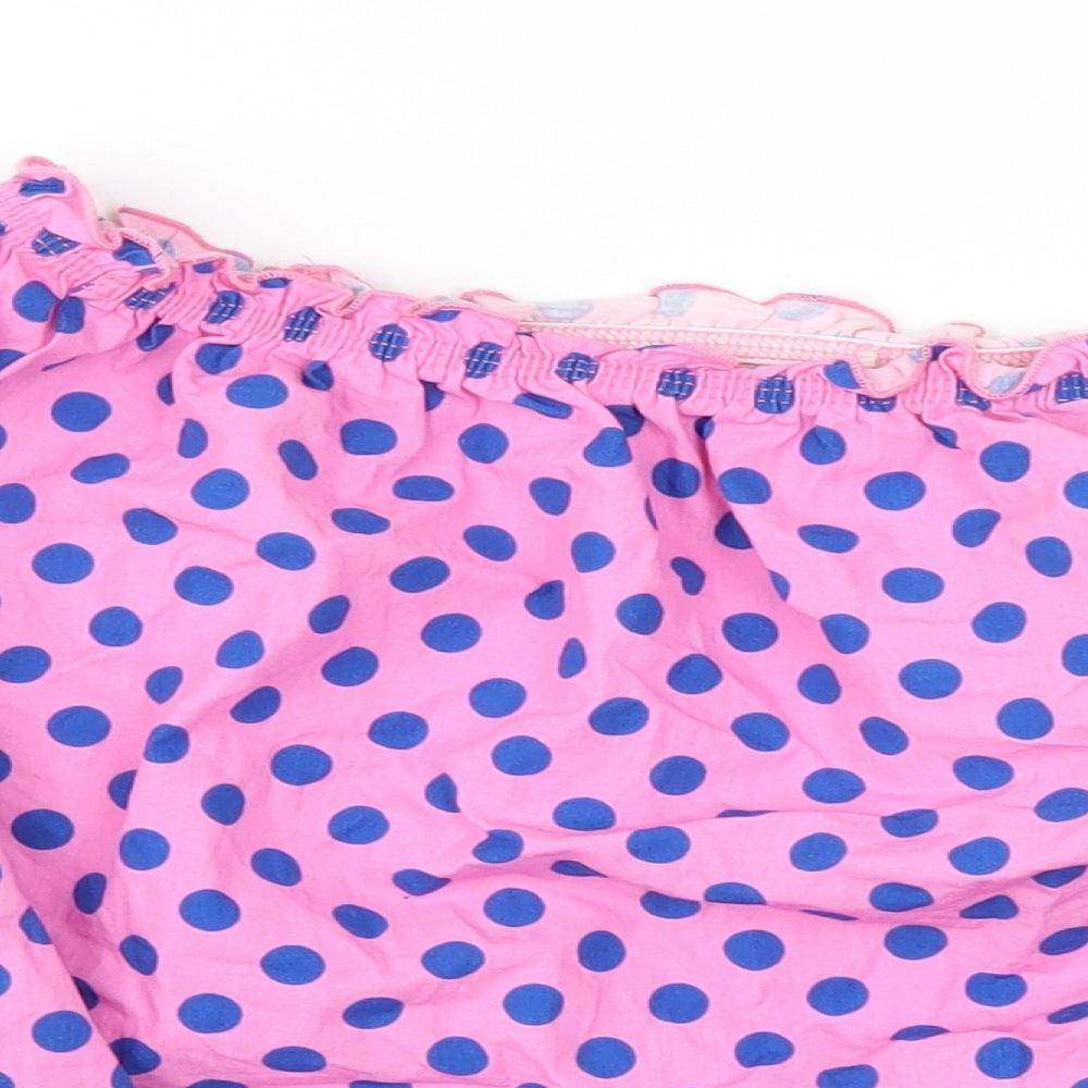 Zara Girls Pink Polka Dot  Basic Blouse Size 13-14 Years