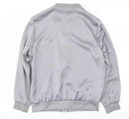 Back view of Topshop women’s grey jacket, size UK 8