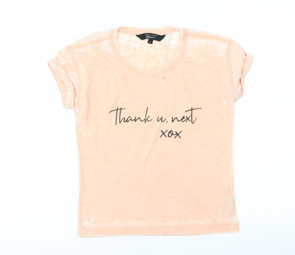 Front view of New Look girls’ pink basic t-shirt, size 9, years