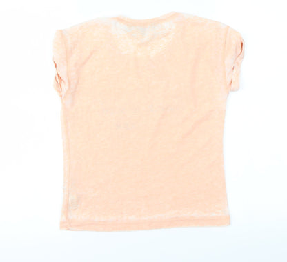 Back view of New Look girls’ pink basic t-shirt, size 9, years