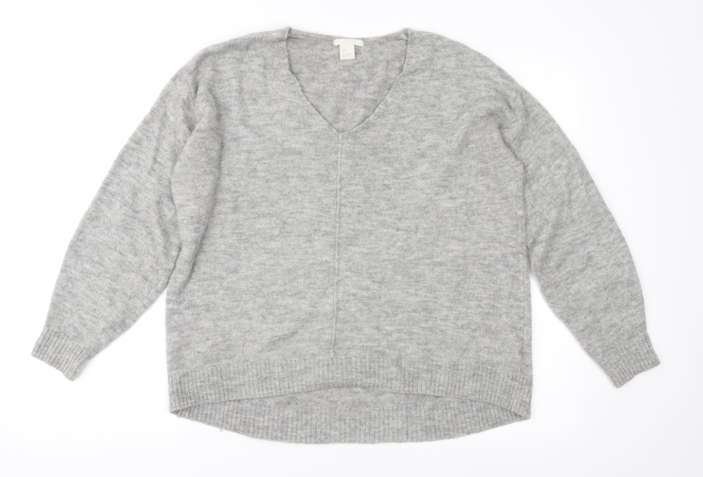 H&M Womens Grey  Knit Pullover Jumper Size S