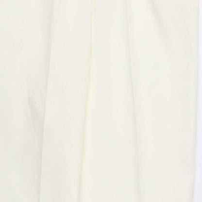 Brand and care label for Afibel women’s ivory trousers, size UK 18, 28-inch leg