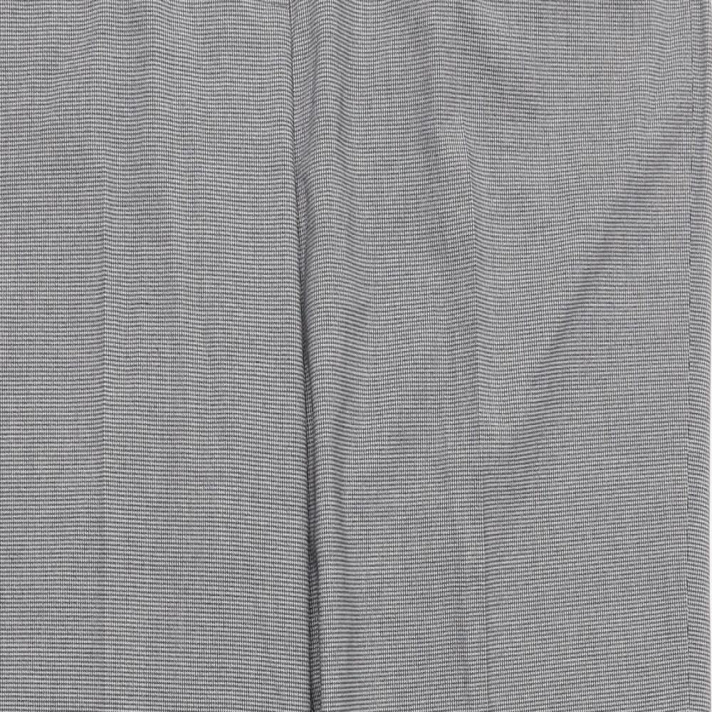 Planet Womens Grey Check  Trousers  Size 14 L28 in