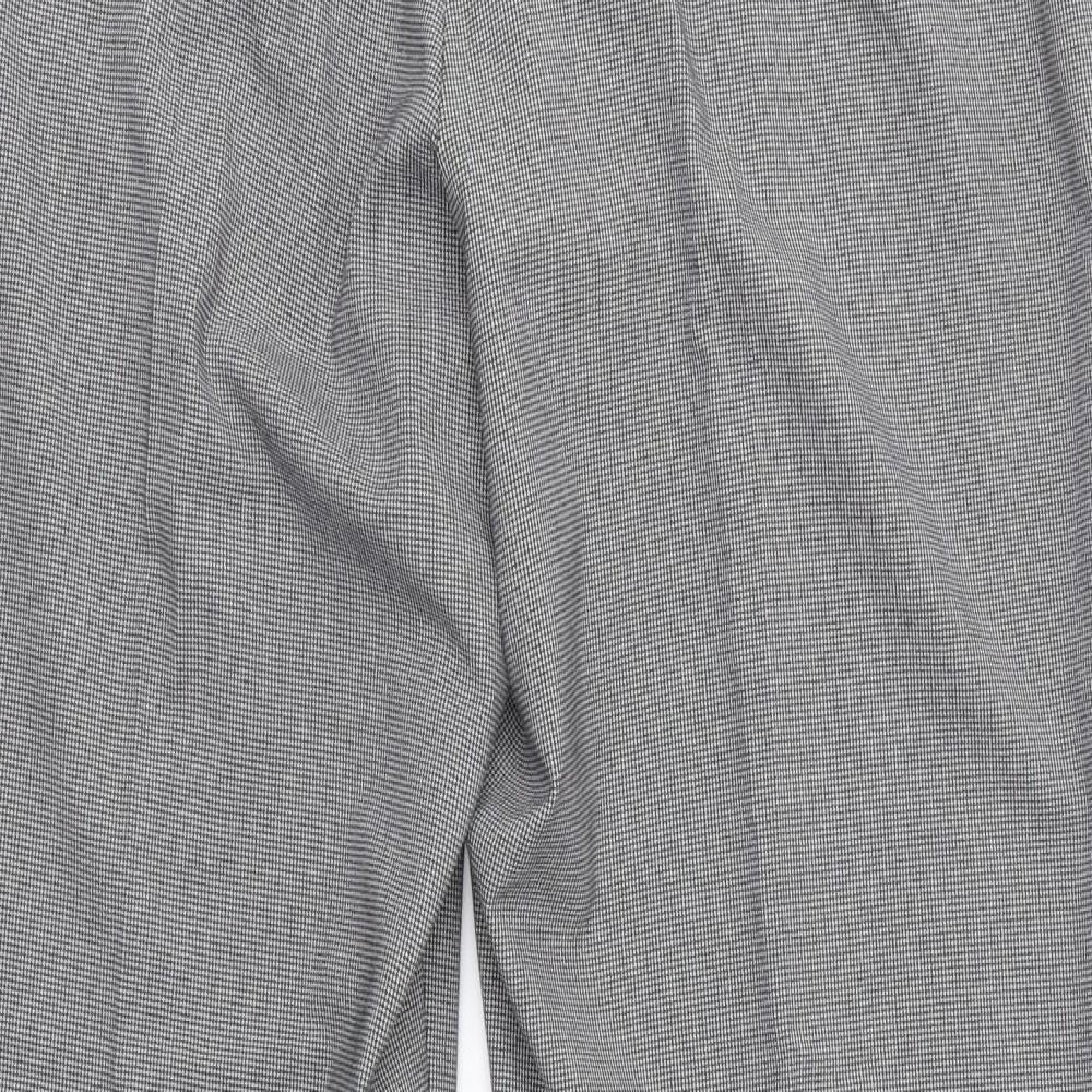 Planet Womens Grey Check  Trousers  Size 14 L28 in