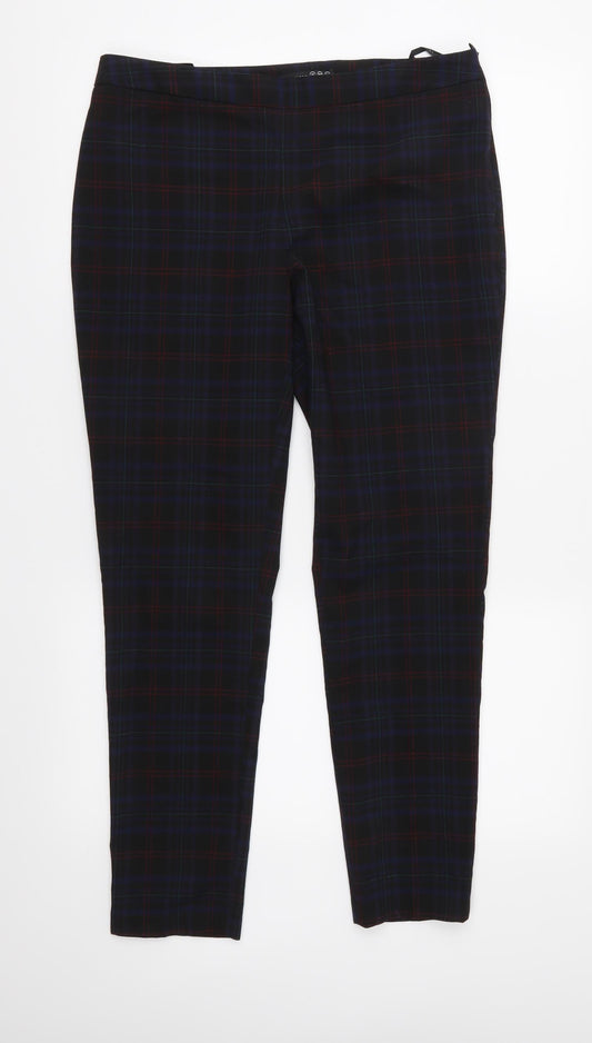 Atmosphere Womens Black Plaid  Trousers  Size 12 L28 in