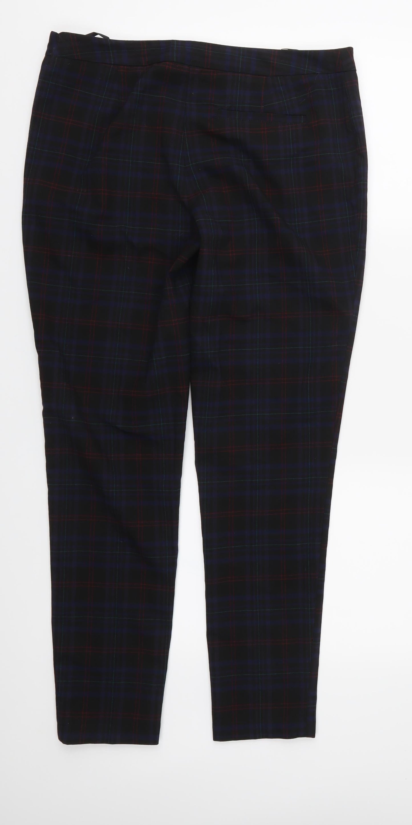 Atmosphere Womens Black Plaid  Trousers  Size 12 L28 in